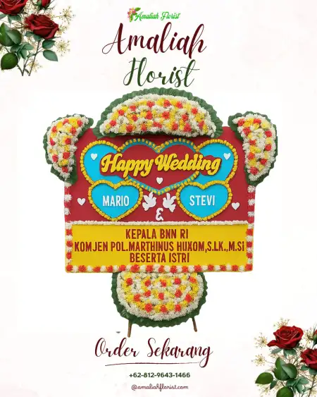 Papan Bunga Pernikahan Sungkai Barat
